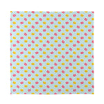 Pink And Yellow Macaron Pattern Print Silk Bandana