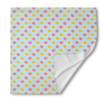 Pink And Yellow Macaron Pattern Print Silk Bandana