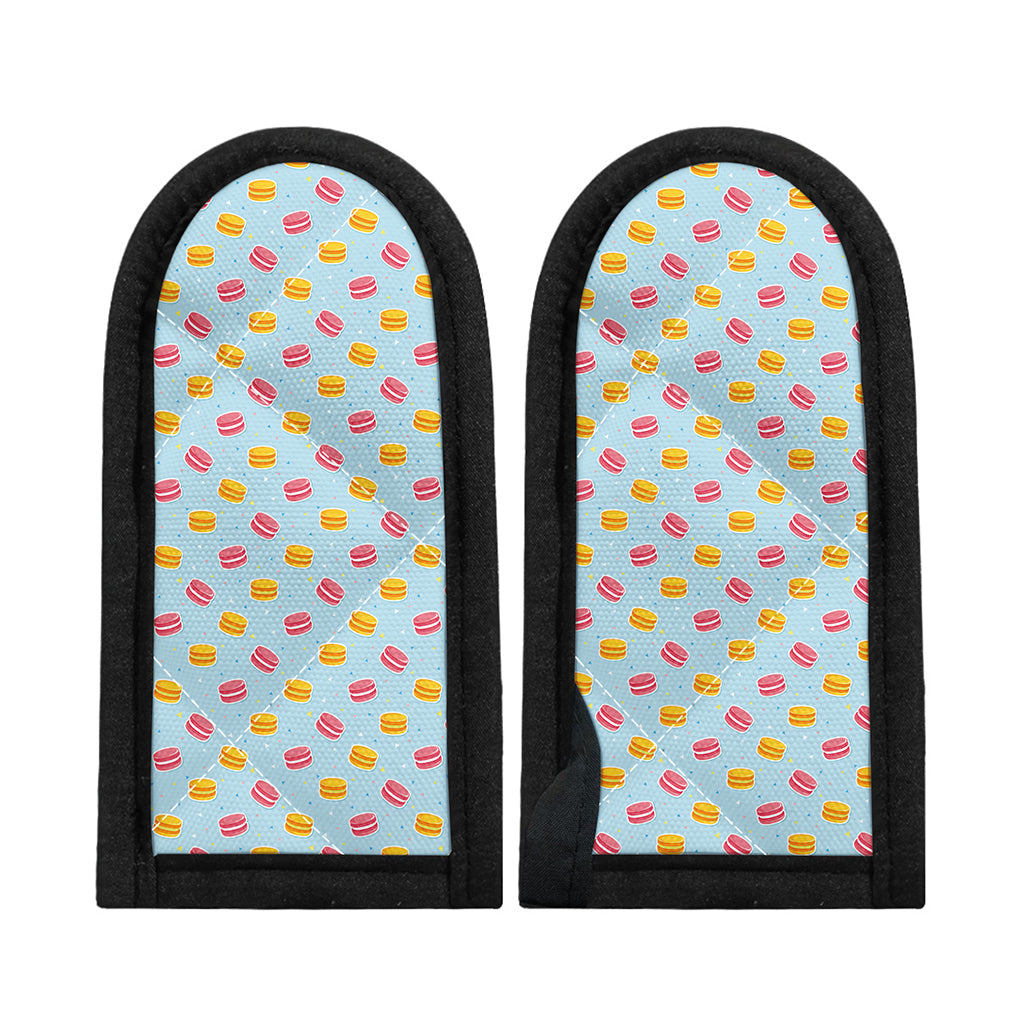 Pink And Yellow Macaron Pattern Print Skillet Handle Cover