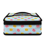 Pink And Yellow Macaron Pattern Print Small Lunch Bag