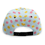 Pink And Yellow Macaron Pattern Print Snapback Cap