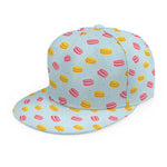 Pink And Yellow Macaron Pattern Print Snapback Cap