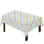 Pink And Yellow Macaron Pattern Print Tablecloth