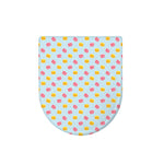 Pink And Yellow Macaron Pattern Print Toilet Lid Cover