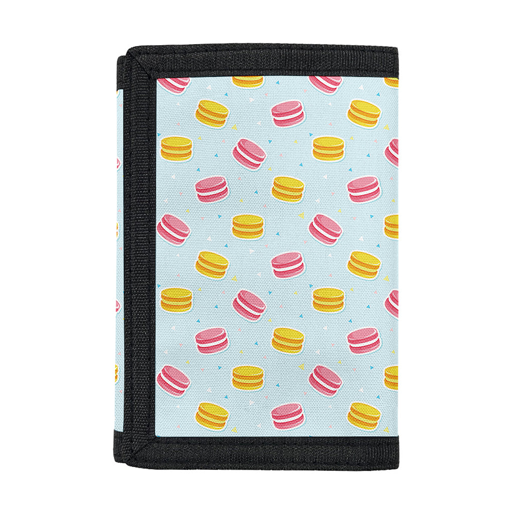 Pink And Yellow Macaron Pattern Print Trifold Wallet