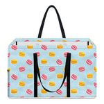 Pink And Yellow Macaron Pattern Print Utility Tote Bag