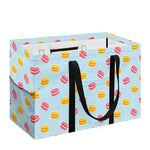 Pink And Yellow Macaron Pattern Print Utility Tote Bag