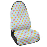 Pink And Yellow Macaron Pattern Print Waterproof Car Seat Cover