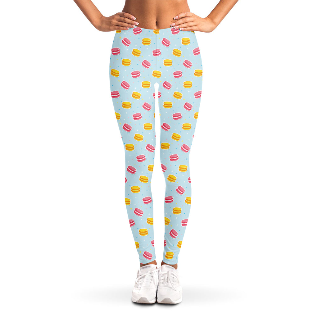 Pink And Yellow Macaron Pattern Print Women's Leggings