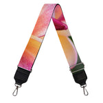 Pink And Yellow Plumeria Flower Print Bag Strap