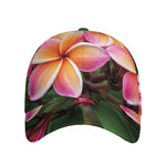 Pink And Yellow Plumeria Flower Print Baseball Cap