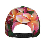 Pink And Yellow Plumeria Flower Print Baseball Cap