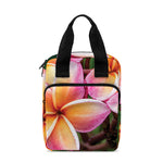 Pink And Yellow Plumeria Flower Print Bible Tote Bag