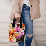 Pink And Yellow Plumeria Flower Print Bible Tote Bag