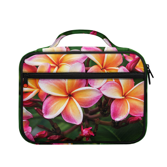 Pink And Yellow Plumeria Flower Print Briefcase Bible Bag