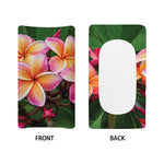 Pink And Yellow Plumeria Flower Print Changing Pad Cover