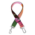 Pink And Yellow Plumeria Flower Print Dog Seat Belt