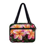 Pink And Yellow Plumeria Flower Print Double Strap Bible Bag