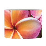 Pink And Yellow Plumeria Flower Print Drum Lamp Shade