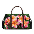 Pink And Yellow Plumeria Flower Print Duffel Bag