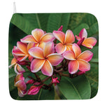 Pink And Yellow Plumeria Flower Print Hand Towel