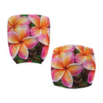 Pink And Yellow Plumeria Flower Print Office Chair Cover