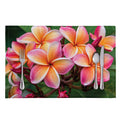 Pink And Yellow Plumeria Flower Print Placemat