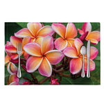 Pink And Yellow Plumeria Flower Print Placemat