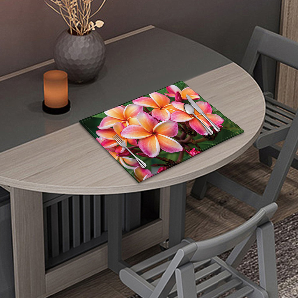 Pink And Yellow Plumeria Flower Print Placemat