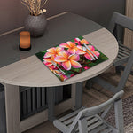 Pink And Yellow Plumeria Flower Print Placemat