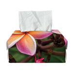 Pink And Yellow Plumeria Flower Print Rectangle Tissue Box Cover