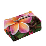 Pink And Yellow Plumeria Flower Print Rectangle Tissue Box Cover