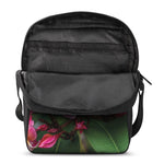 Pink And Yellow Plumeria Flower Print Rectangular Crossbody Bag