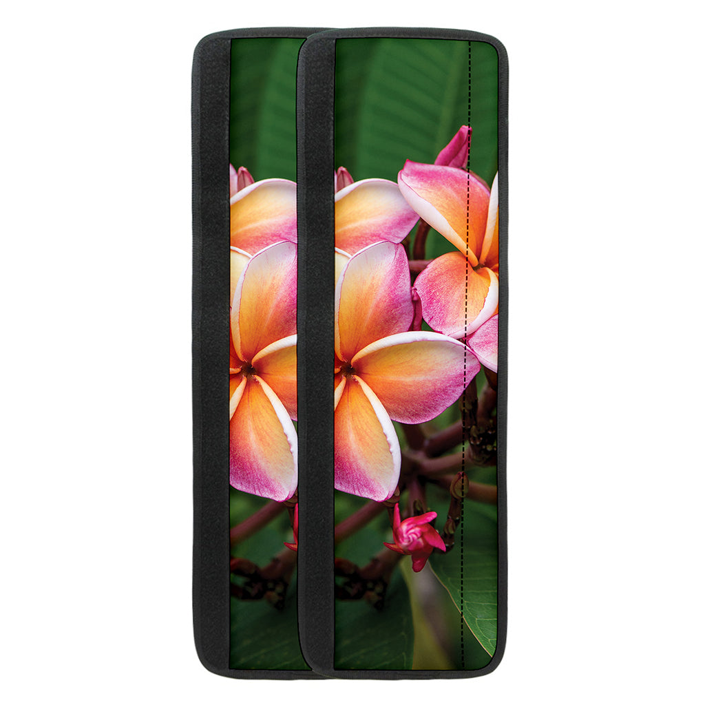 Pink And Yellow Plumeria Flower Print Refrigerator Handle Covers