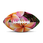 Pink And Yellow Plumeria Flower Print Rugby Ball