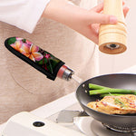 Pink And Yellow Plumeria Flower Print Skillet Handle Cover