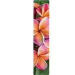 Pink And Yellow Plumeria Flower Print Table Runner