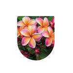 Pink And Yellow Plumeria Flower Print Toilet Lid Cover