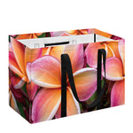 Pink And Yellow Plumeria Flower Print Utility Tote Bag