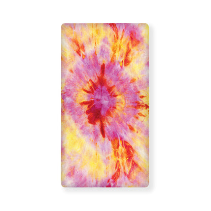 Pink And Yellow Tie Dye Print Baby Crib Sheet