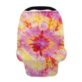 Pink And Yellow Tie Dye Print Baby Seat Cover