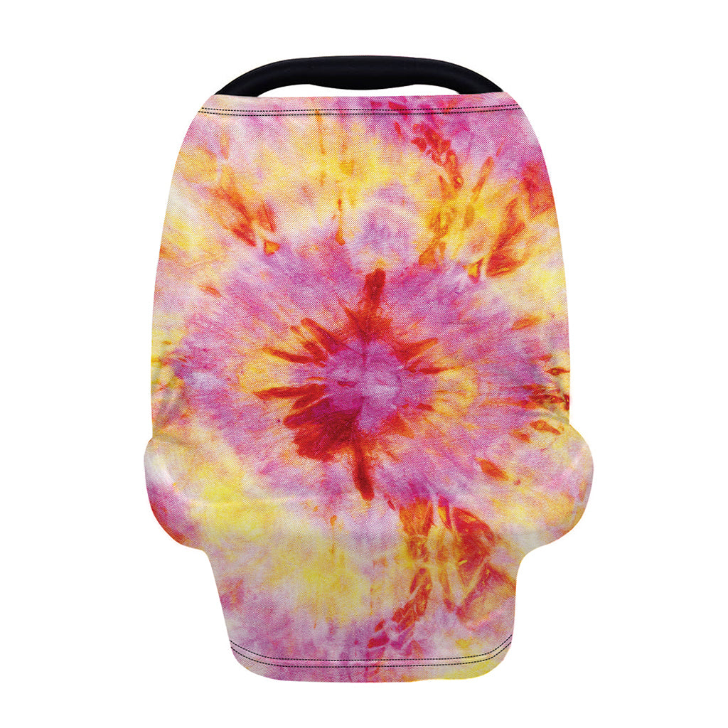 Pink And Yellow Tie Dye Print Baby Seat Cover