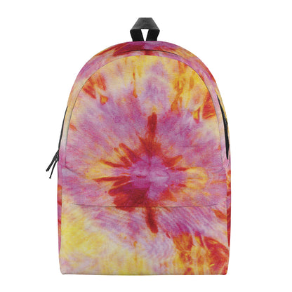 Pink And Yellow Tie Dye Print Backpack
