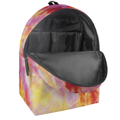 Pink And Yellow Tie Dye Print Backpack