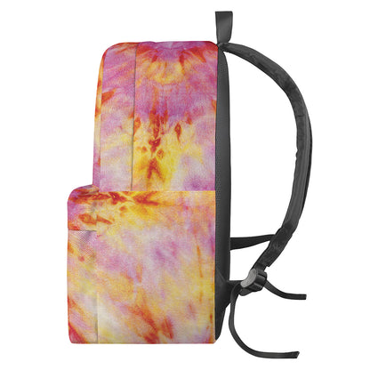 Pink And Yellow Tie Dye Print Backpack