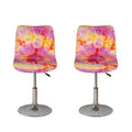 Pink And Yellow Tie Dye Print Bar Stool Covers