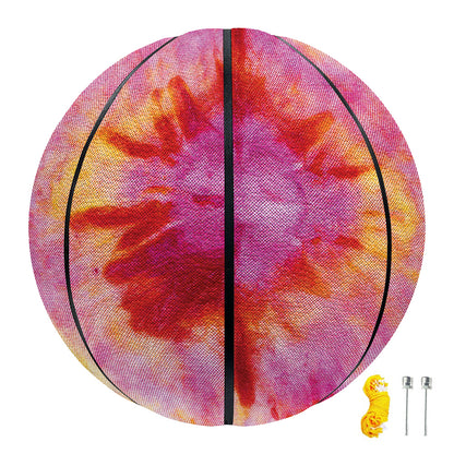 Pink And Yellow Tie Dye Print Basketball