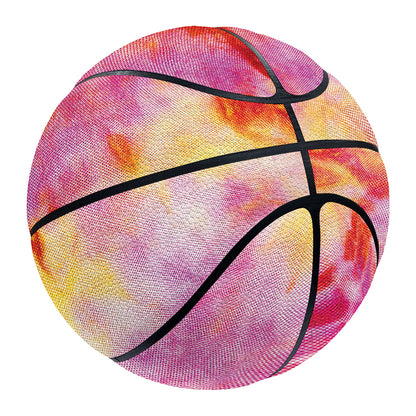 Pink And Yellow Tie Dye Print Basketball