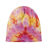Pink And Yellow Tie Dye Print Beanie