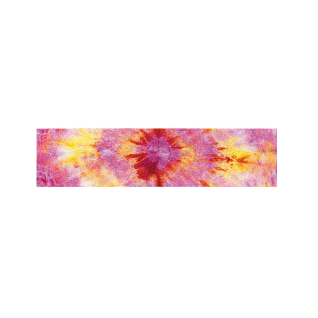 Pink And Yellow Tie Dye Print Bed Runner